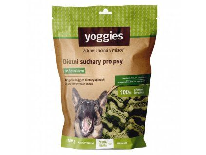 Yoggies Dietní bezlepkové suchary se špenátem 150 g