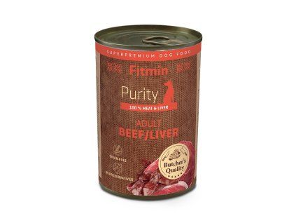 fitmin dog purity tin beef with liver 400 g h L