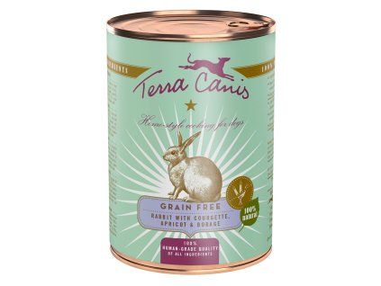 3511 terra canis grain free konzerva kralik s cuketou merunkou a saturejkou 400 g