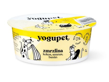Yogupet Zmrzlina pro psy a kočky s kokosem, ananasem a banánem