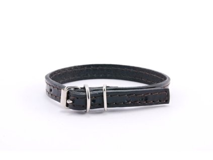 5805 kozeny obojek stubby mini cerny obvod krku 29 38 cm sirka 1 9 cm