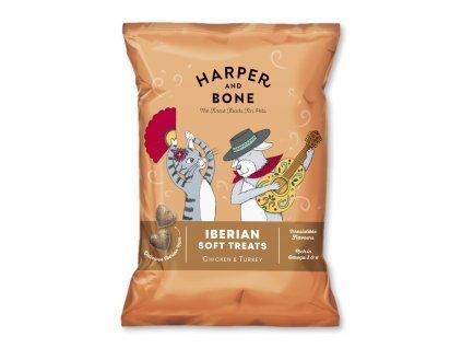 0033268 harper and bone cat dog iberske mekke pamlsky kure a kruta 90 g